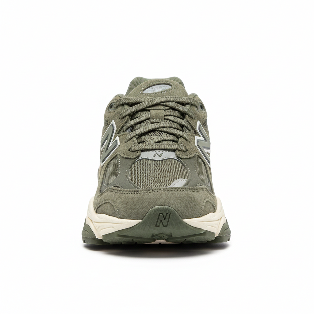 New Balance 9060 Olive Green - Front view