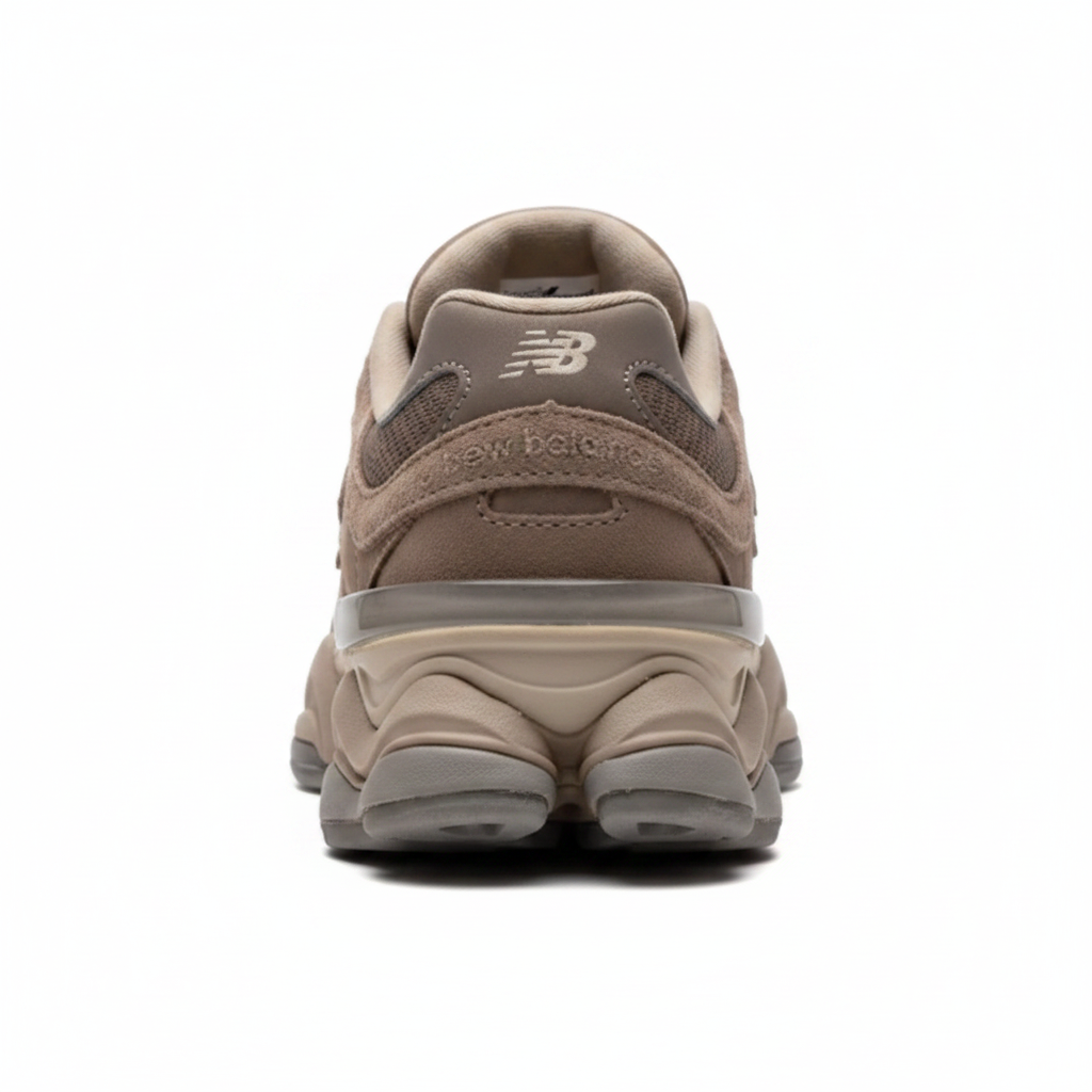 New Balance 9060 Mushroom Timberwolf - heel view