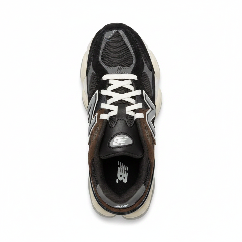 New Balance 9060 Brown Black - top view