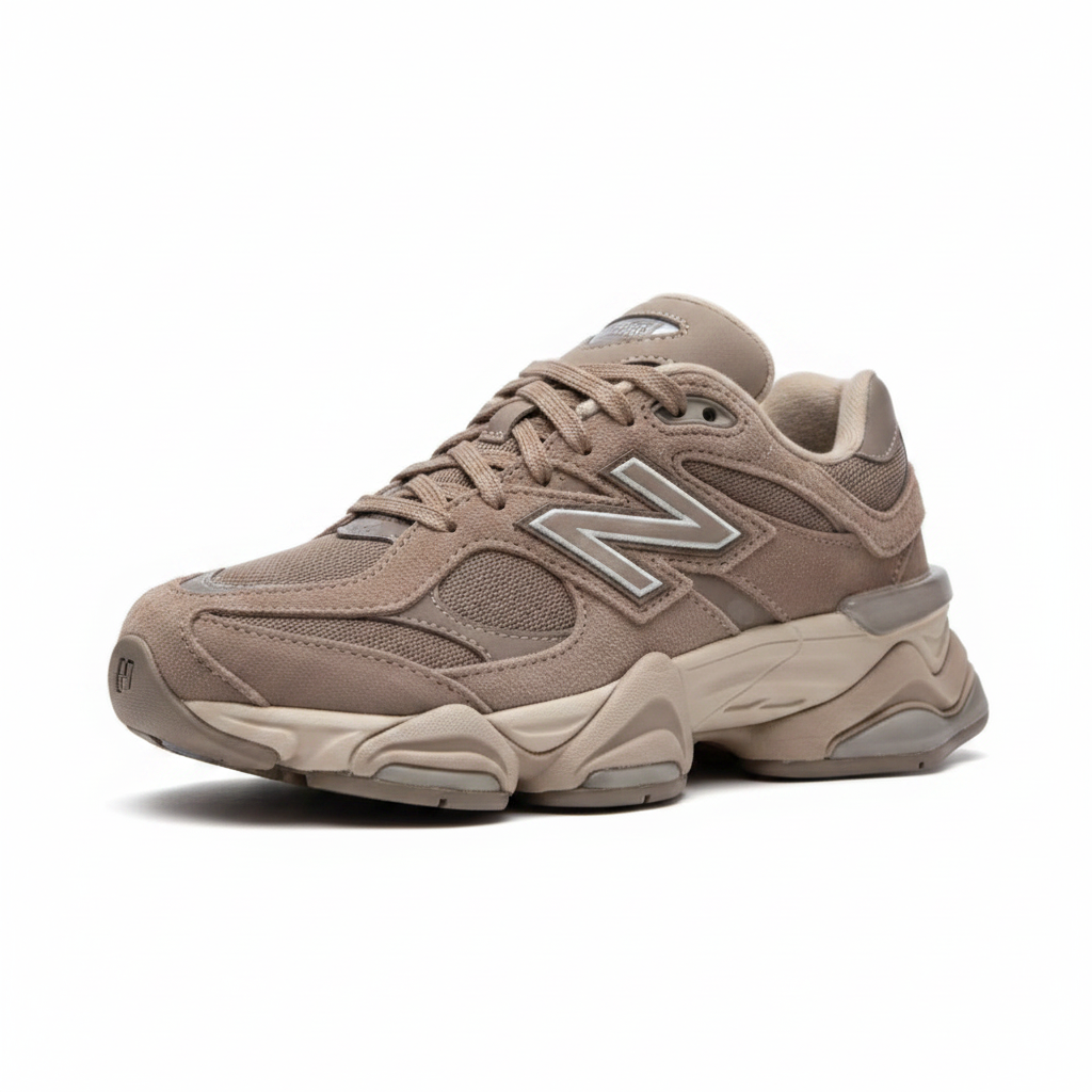 New Balance 9060 Mushroom Timberwolf - three-quarter front