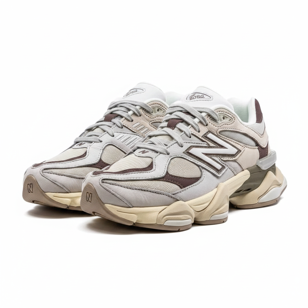 New Balance 9060 Grey Matter Timberwolf - 3/4 angle view