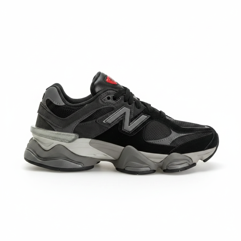 New Balance 9060 Black Castlerock - medial view