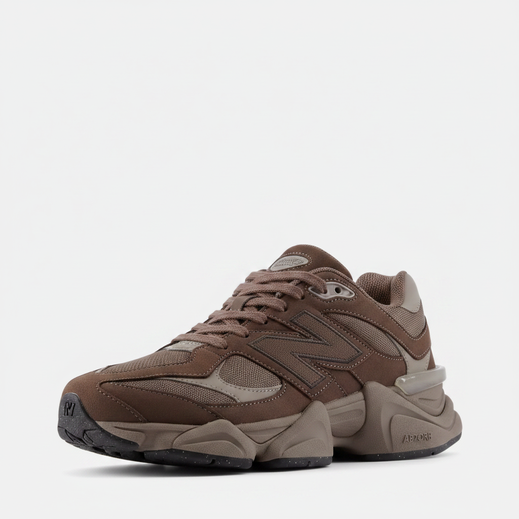 New Balance 9060 Brown - 3/4 angle view