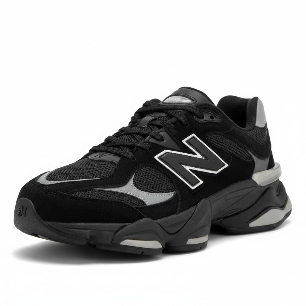 New Balance 9060 Black Gray - 3/4 angle view