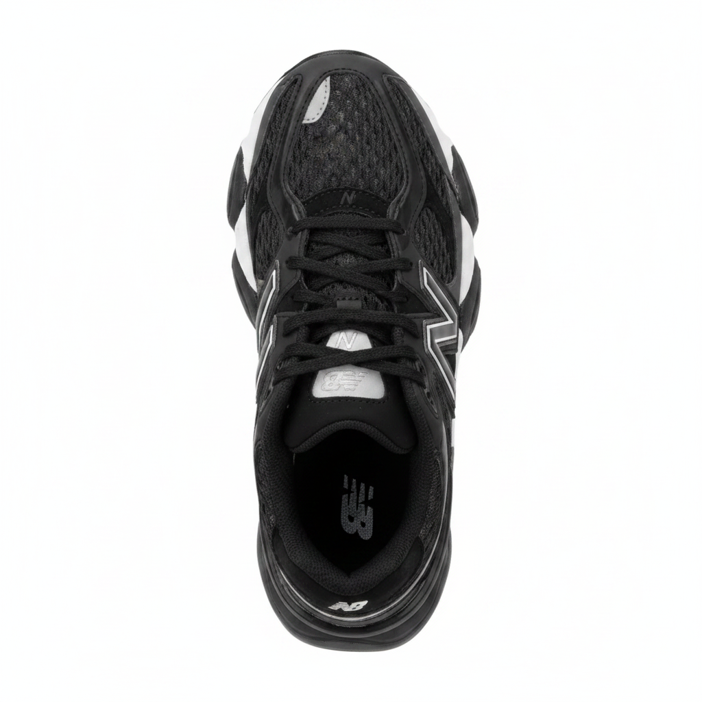 New Balance 9060 Black Silver - top view