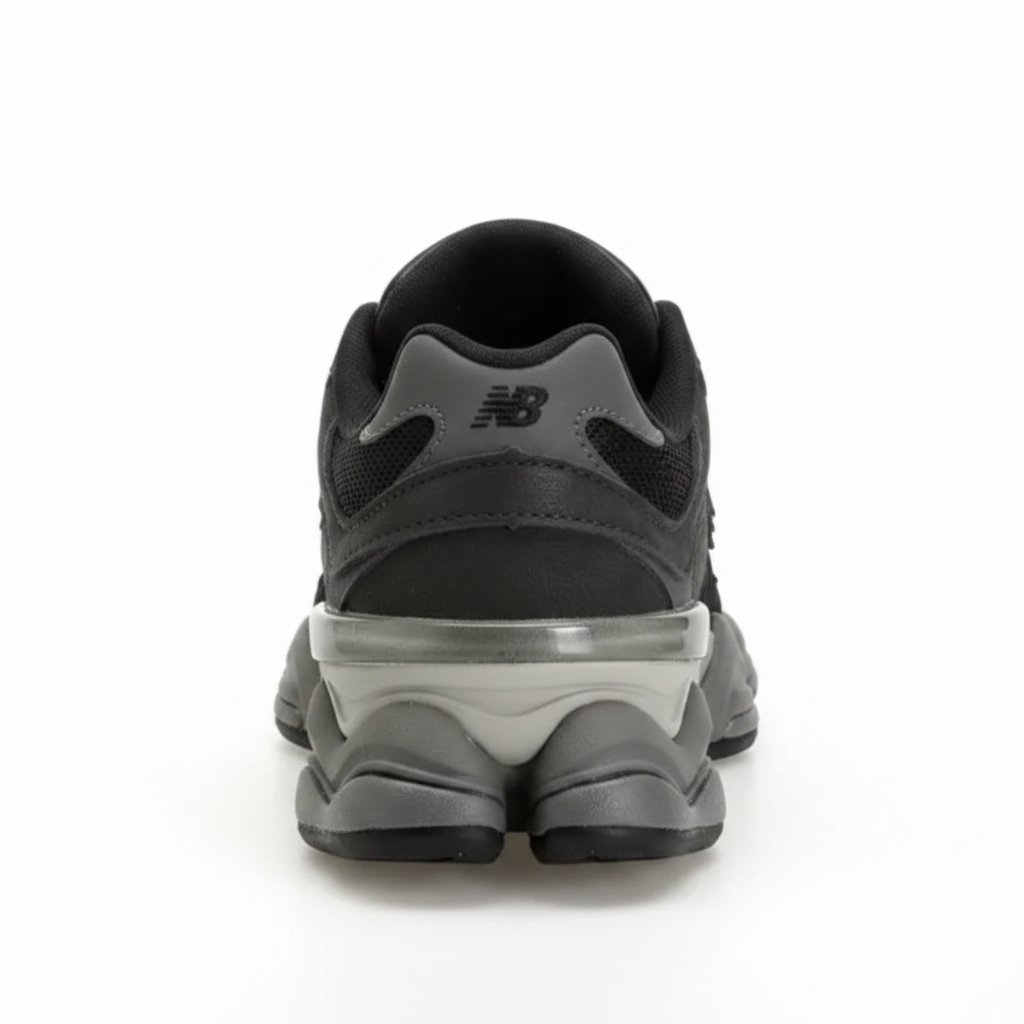 New Balance 9060 Black Castlerock - heel view
