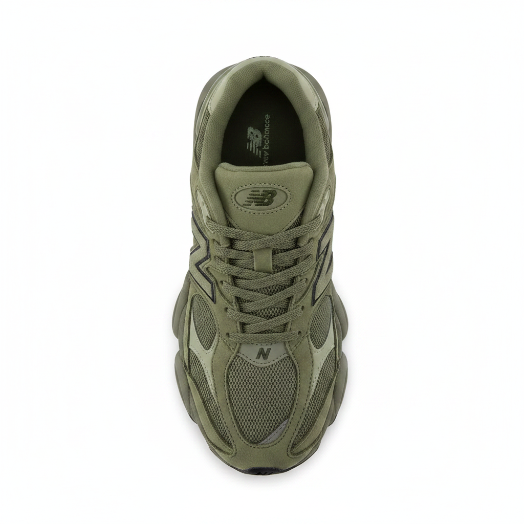 New Balance 9060 Dark Olivine - top view