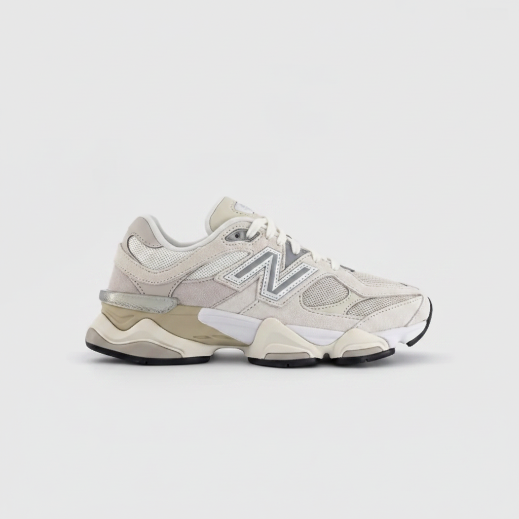 New Balance 9060 Cream Sand Silver - lateral view